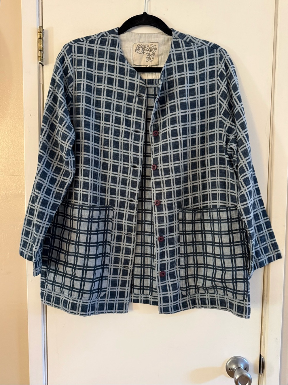 Ace & Jig Blue Windowpane Coat Jacket